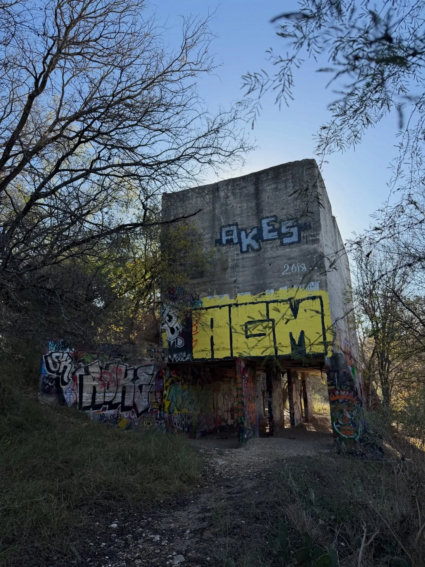 The Devils Den
File under: Another &ldquo;ruin&rdquo; found just off the San Antonio greenbelt.

This spot has a backdrop that includes a double murder that occurred in the area and tales of Satanic activity. 

A lot like the &ldquo;hot wells&rdquo;,