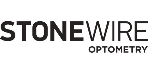 Stonewire optometry logo black and white