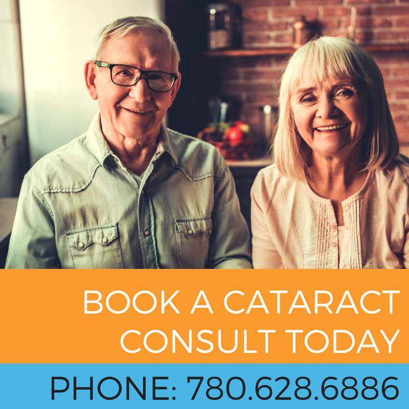 click through link to book a cataract consultation in edmonton alberta, phone 780.628.6886