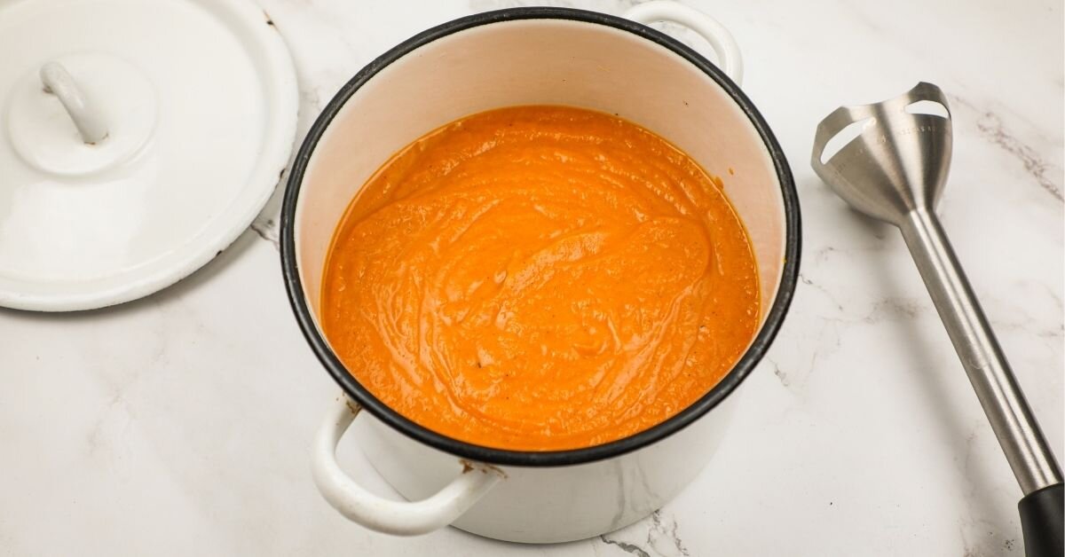 Blend your carrot soup in the pot with an immersion blender..jpg