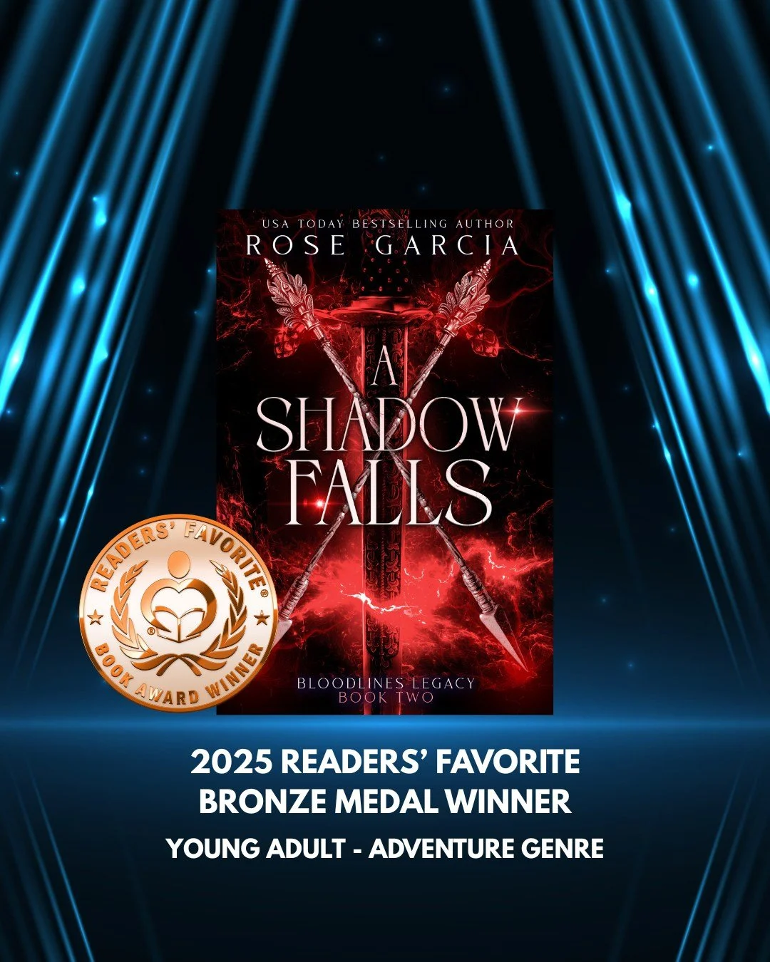 A Shadow Falls wins a bronze medal from Readers' Favorite!

I had submitted the book for consideration but had forgotten about it because I wasn't expecting to win anything. So imagine my surprise when I got home from my Ireland trip and started comb
