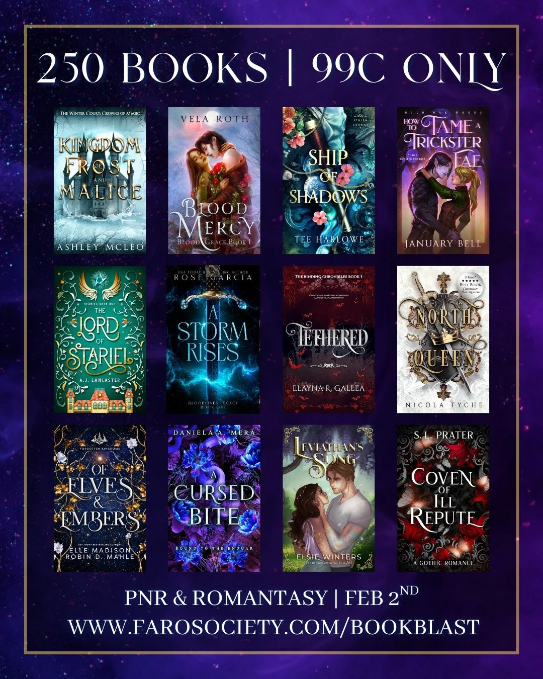 It's time to stuff your e-reader with some incredible fantasy! 📚✨

Today only, you can grab over 250 books for only 99 cents each! I'm super excited to have A Storm Rises on the list. Check it out now at www.farosociety.com/bookblast.

Please share,