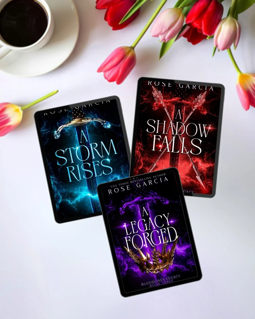 ✨ If you love epic romantasy, rivals-to-lovers-to-enemies-to-lovers, DRAGONS, and fated destinies, the Bloodlines Legacy Series will wreck you in the best way!

A girl with no memory.
A dark prince forged by fire.
A love powerful enough to save&mdash