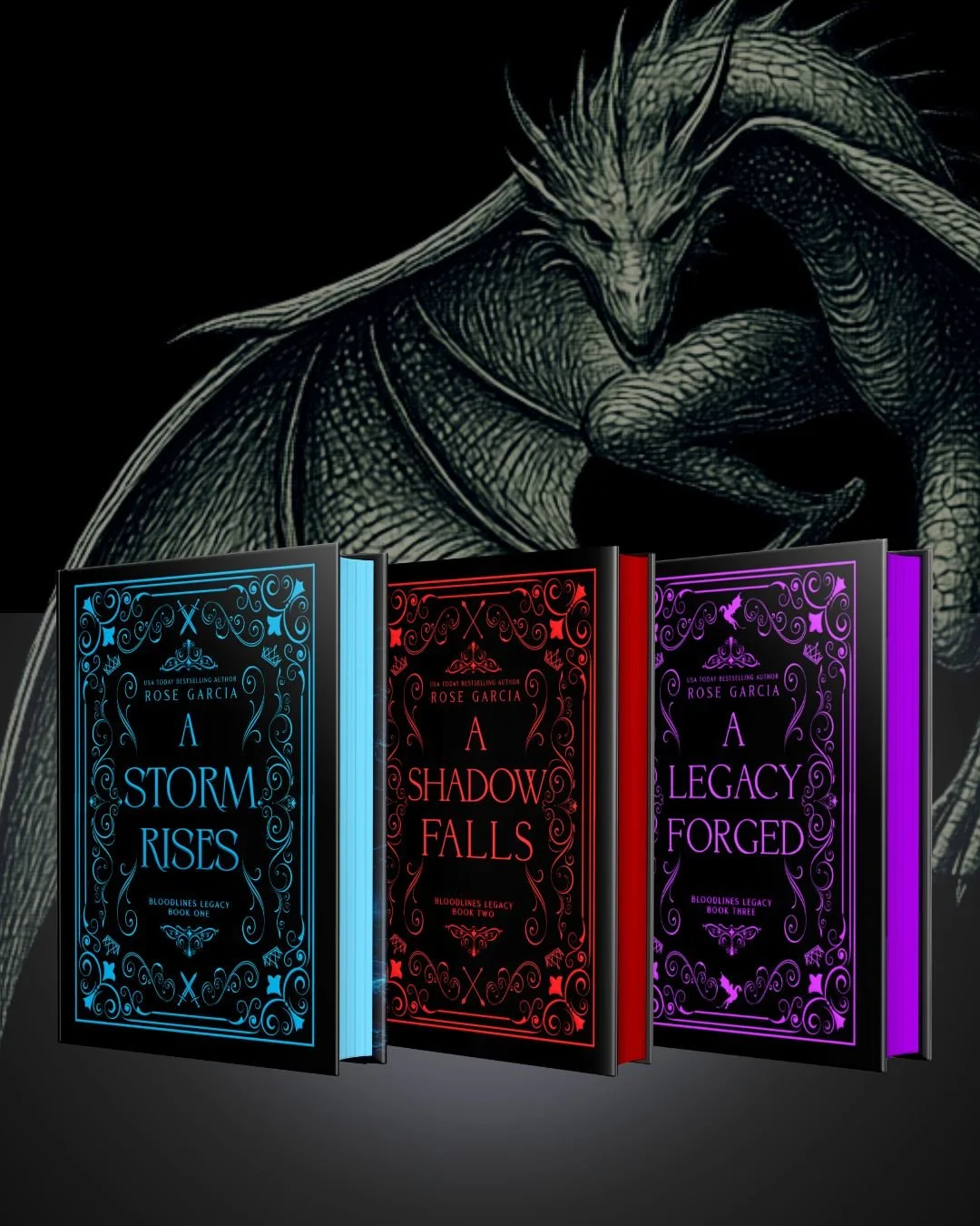 Dragons are rising 🔥

A lowborn hunter.
A highborn princess.
A dead!y hunt that will decide the fate of the realm.

They were never meant to fall for each other.
But when an ancient power rises&hellip; everything changes.

The Bloodlines Legacy tril