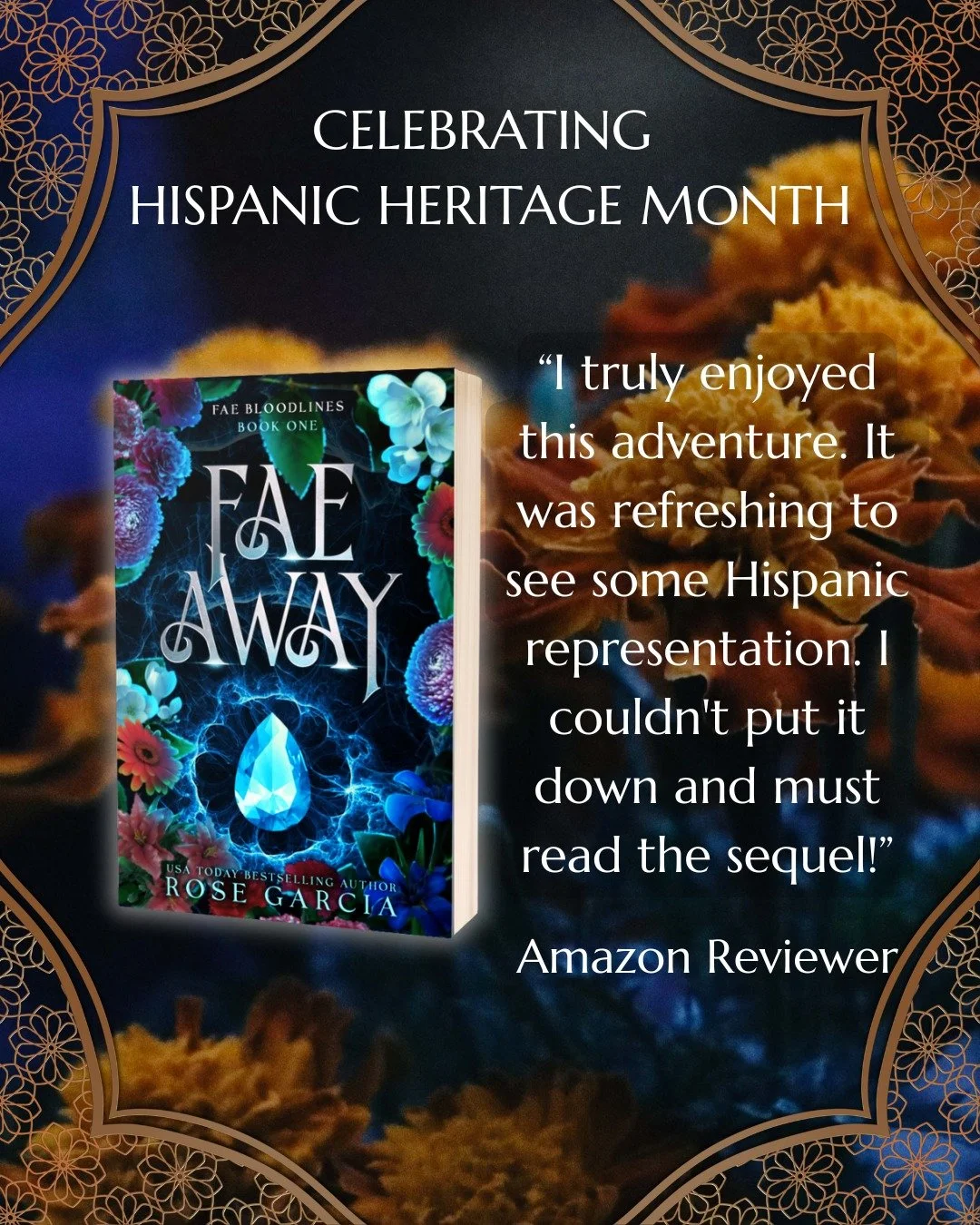 Celebrating Hispanic Heritage Month! 💃🏻

When I started writing, I knew I wanted to create stories with characters I wish I'd had when growing up... where Hispanic characters could be the heroes of epic adventures, wield powerful ancestral magic, f