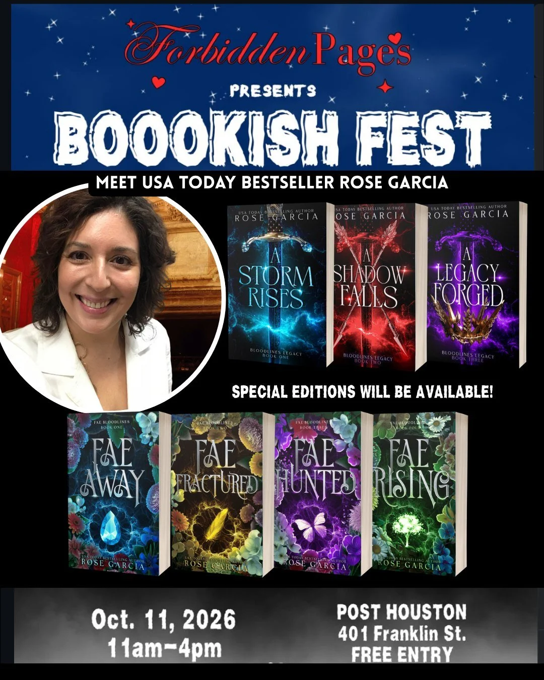 No trick, just treats! And books! 📚

I'm super excited to be at the @forbiddenpagesbookstore Bookish Fest this weekend in Houston on Oct 11th at @posthtx!

There'll be fantastic authors, amazing vendors, and even some trick-or-treating! If you're in