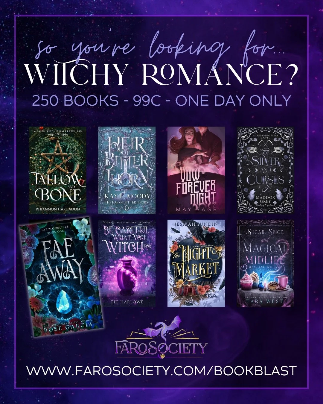 "There be witches here!" 🧙🏻

Check it out! There's a huge 99 cent book blast happening today only featuring 250 INCREDIBLE books, including Fae Away! From witches and demons to portals and dragons, there's something for everyone in this b
