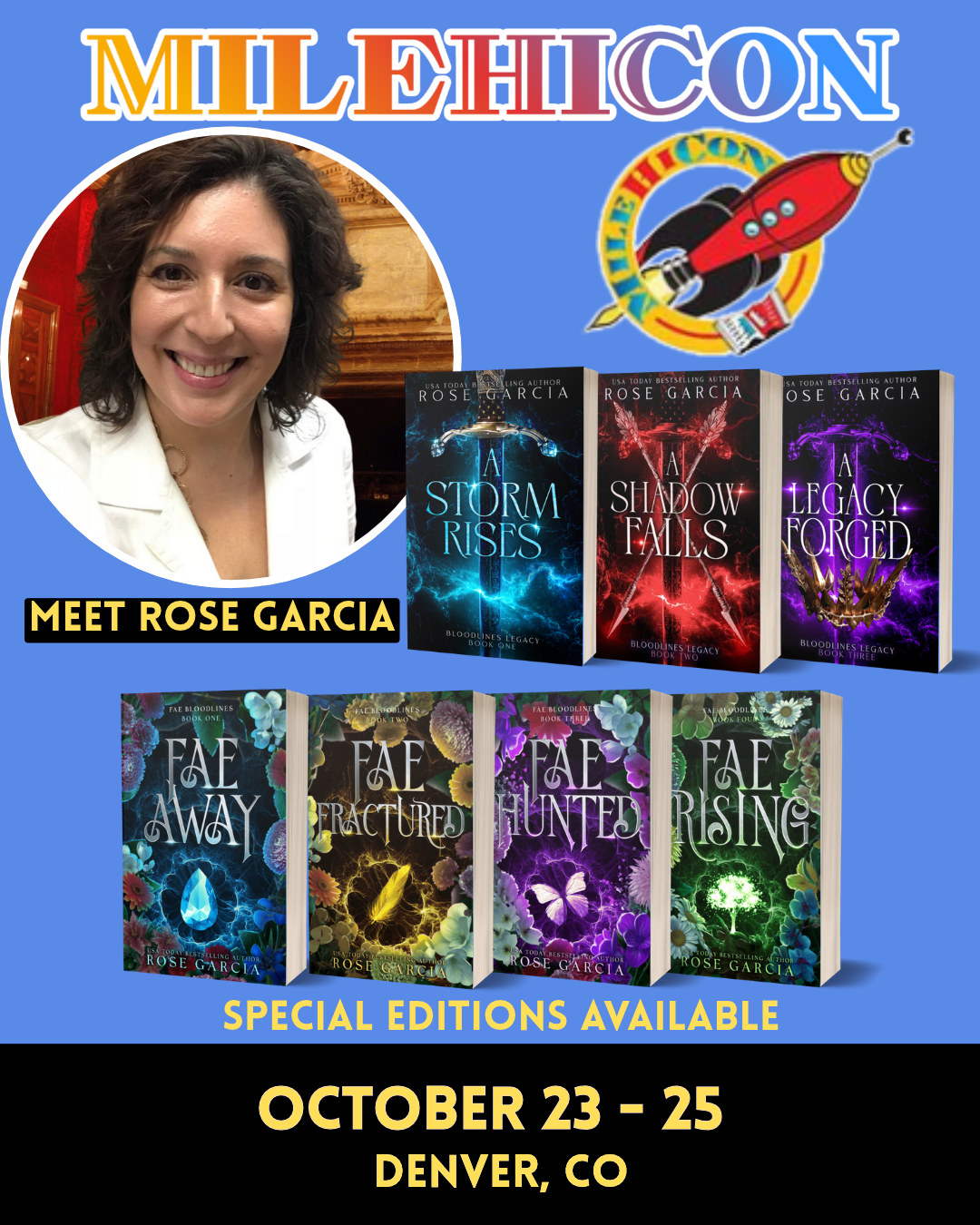 Rose Garcia to attend MileHiCon in Denver, Colorado!