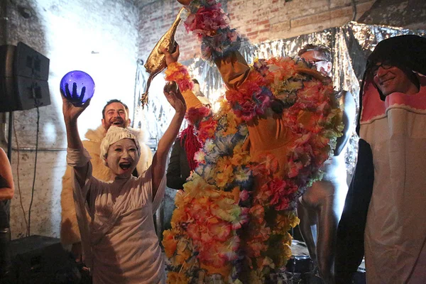 We won the Best Costume and received a golden chicken!