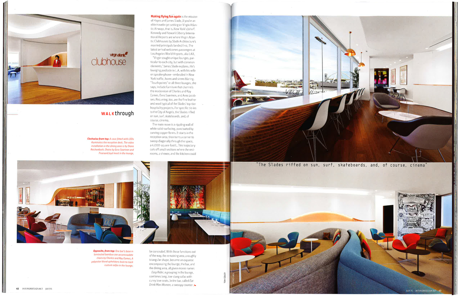 Interior Design Magazine Feature Virgin Atlantic Clubhouse