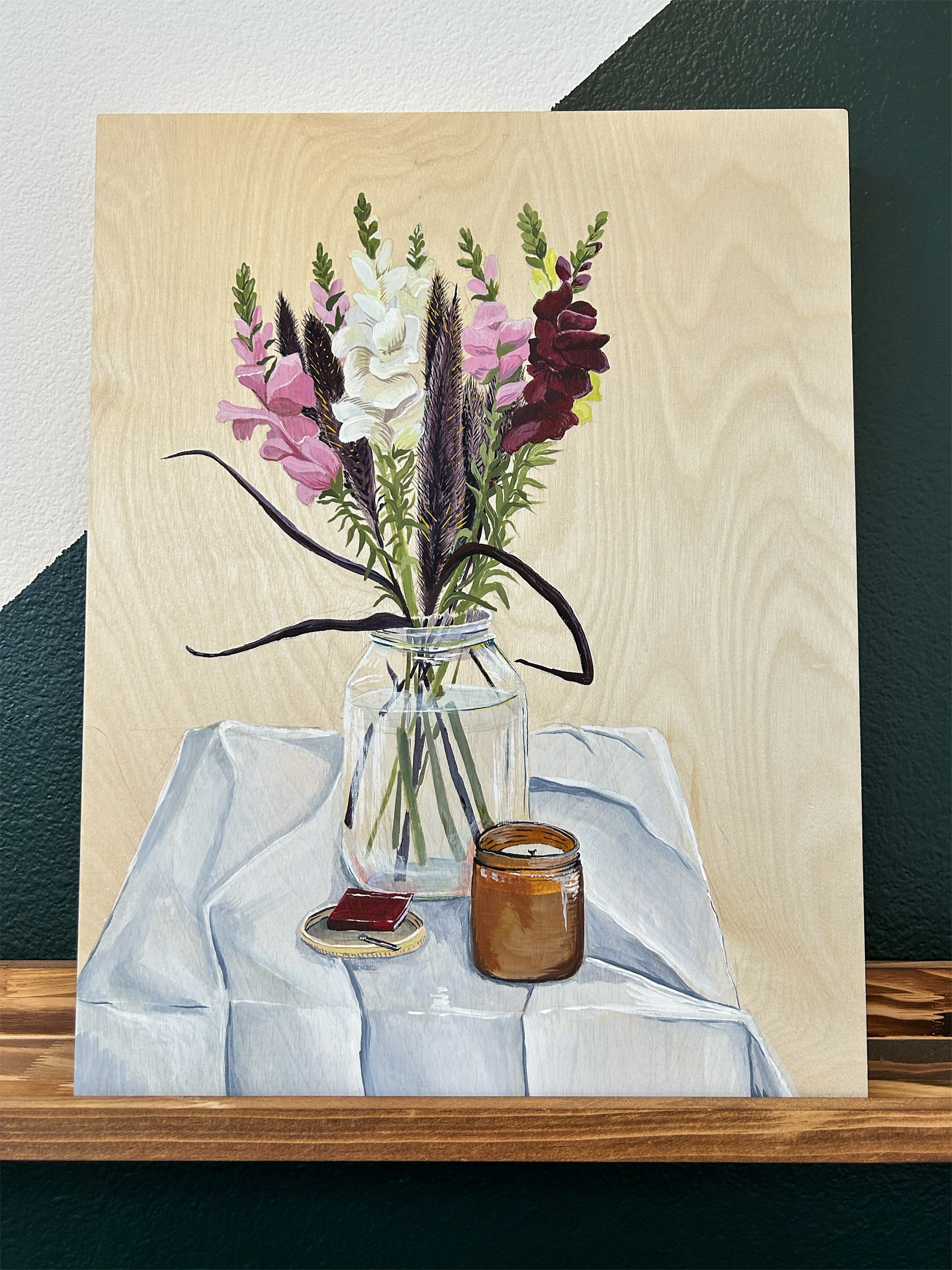 Still Life 1 | Gouache on Wood Panel