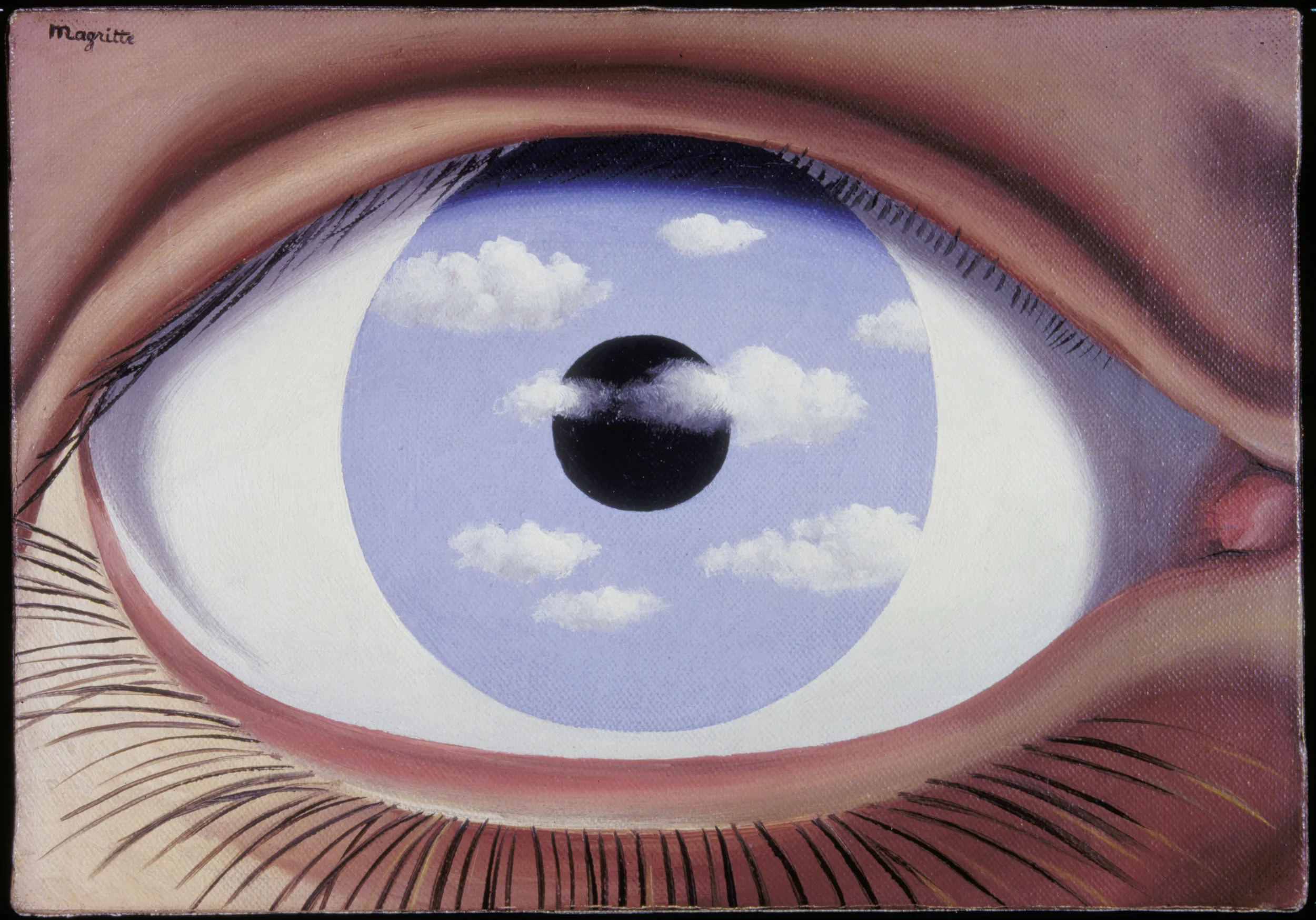 René Magritte , The False Mirror , 1935 © 2018 C. Herscovici / Artists Rights Society (ARS), New York