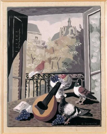 Gino Severini © ARS, NY Window with Doves, 1930.