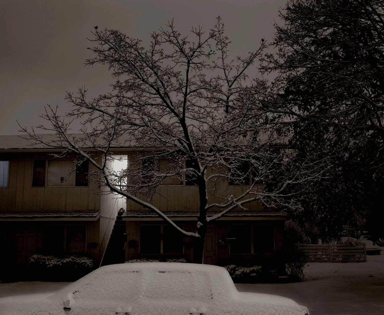 Hickory and 4th St., 32" X 40", archival pigment print on shiramine paper, 2008