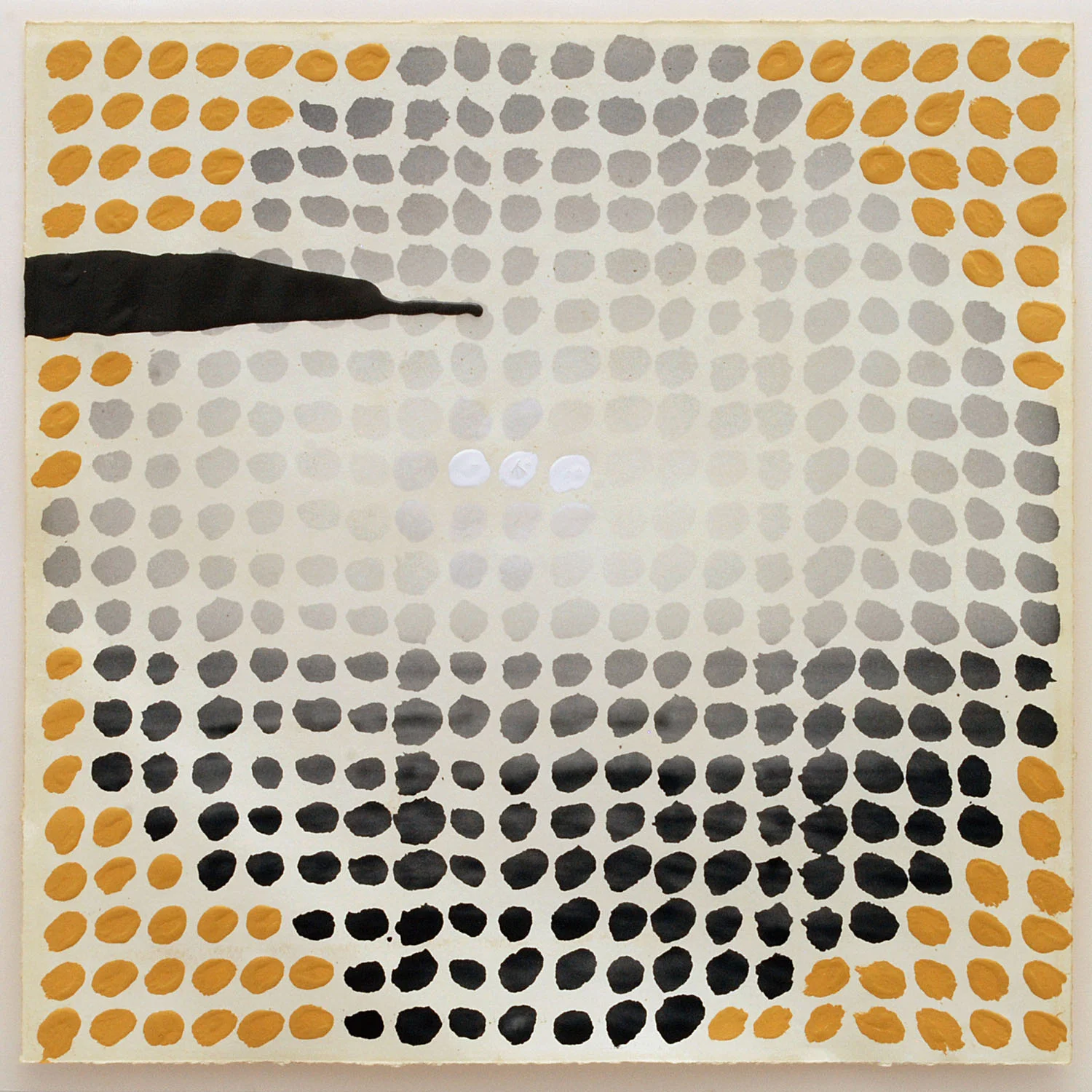 Mouth, 16" X 16", pigment on tea-toned photo-rag/latex paint/acrylic varnish, 2013