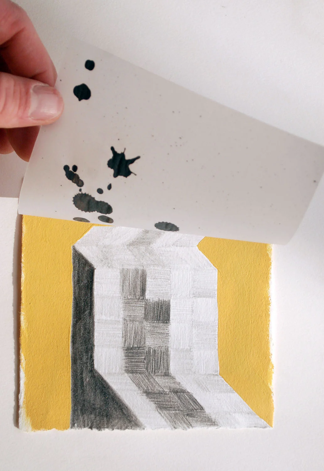 DETAIL: Neighborly Construction, india ink on vellum/graphite/latex paint, 2014