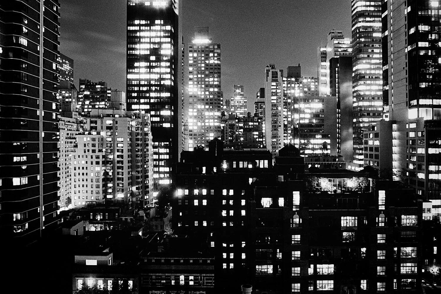 Midtown Manhattan, 8 3/4" X 13", gelatin silver print, 1995