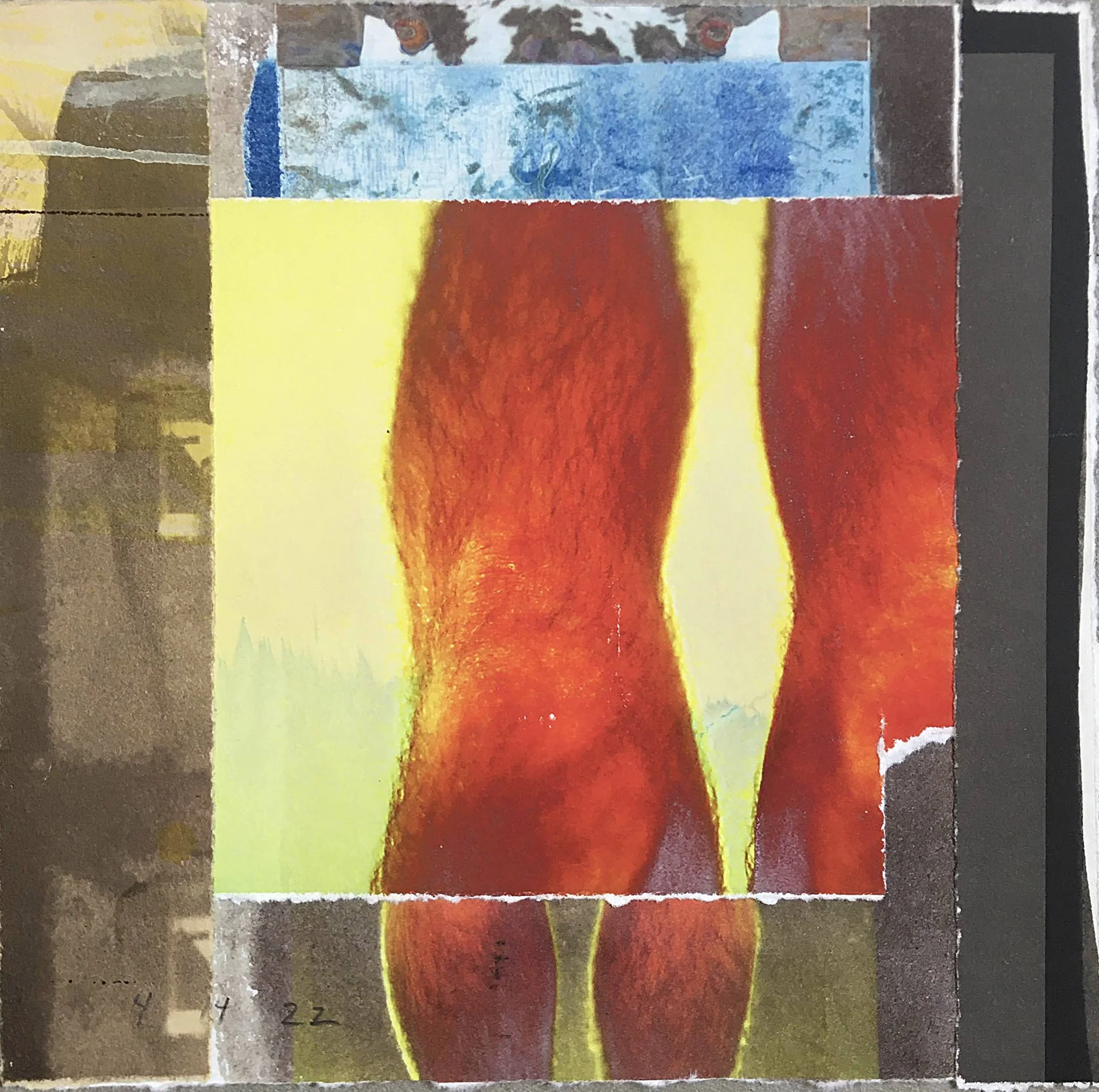 April 14, 8" X 8", mixed media, 2022