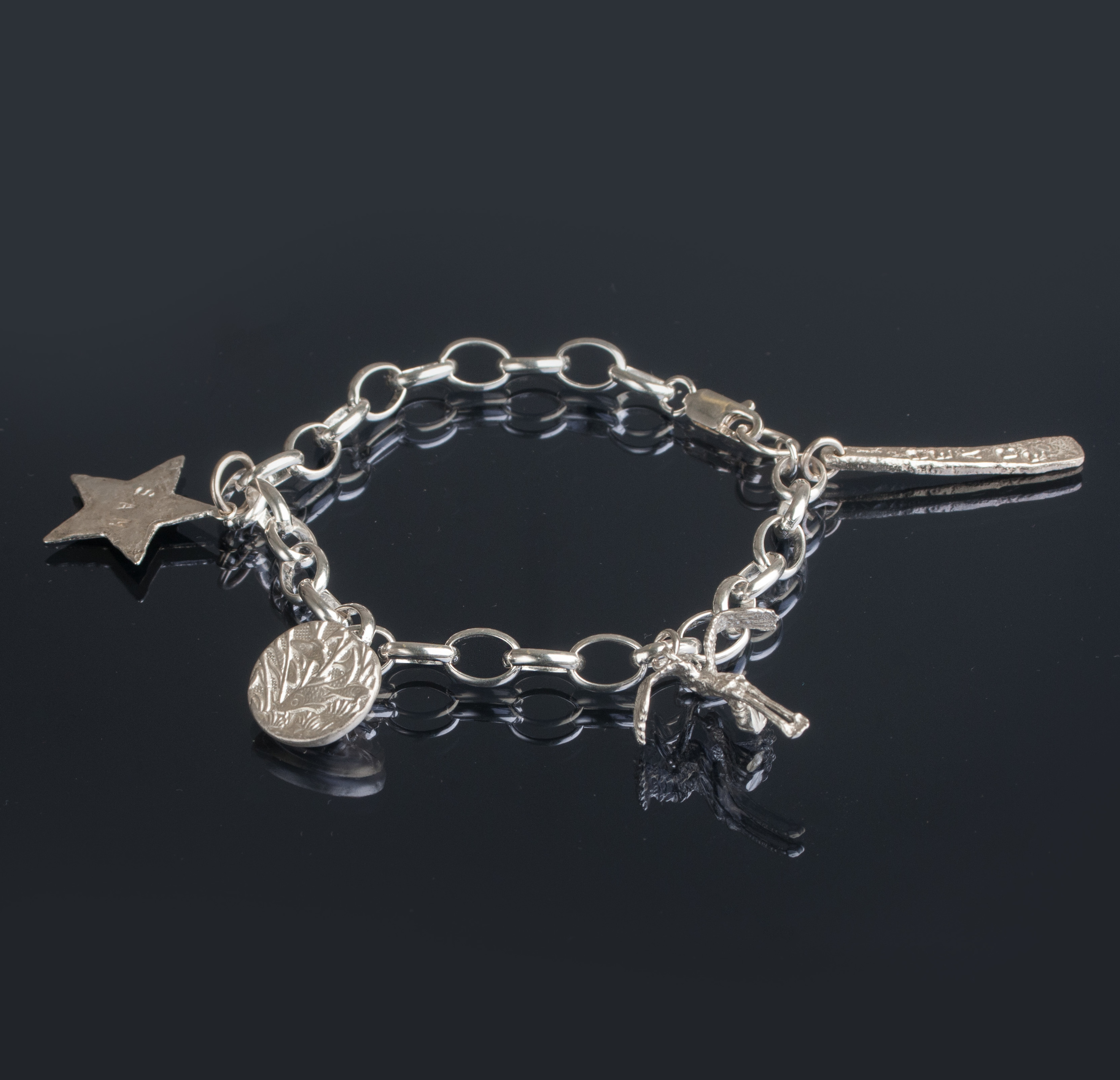 Tiffany Sterling Silver Charm Bracelet - 38.57gm - Bracelets/Bangles -  Jewellery