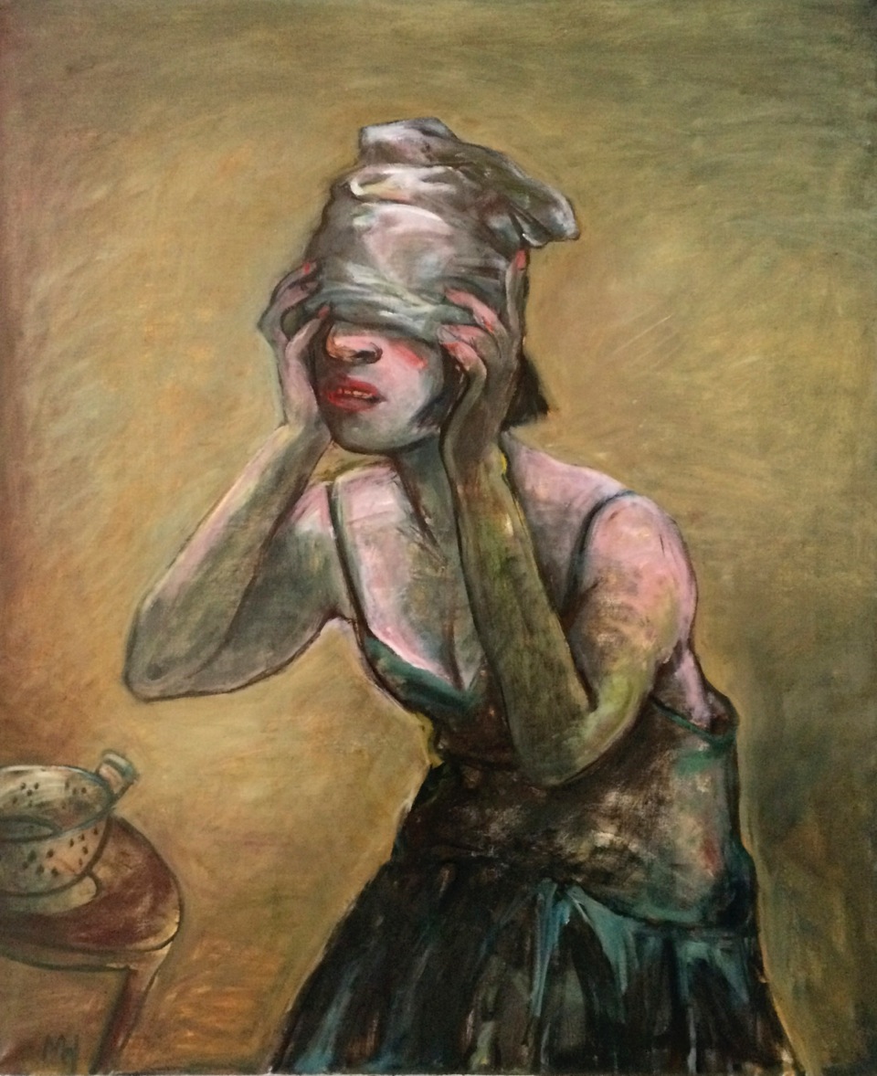 Blind Man’s Bluff, 2016, Oil on Canvas, 87 x 72 cm