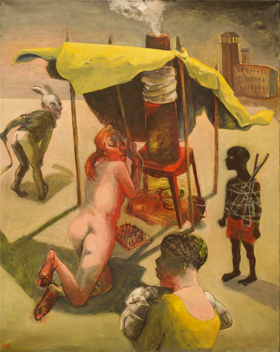 Adoration in the Wilderness, 2013, Oil on Canvas, 100 x 77 cm