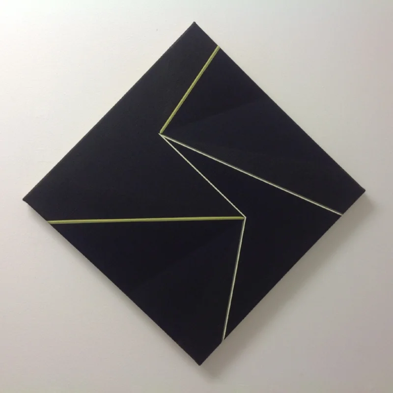 BLANNIN Diamond Black 50 -Tonal Rotation with Yellow Grey Demarcation 2014 acrylic on linen 70x70cm.jpg