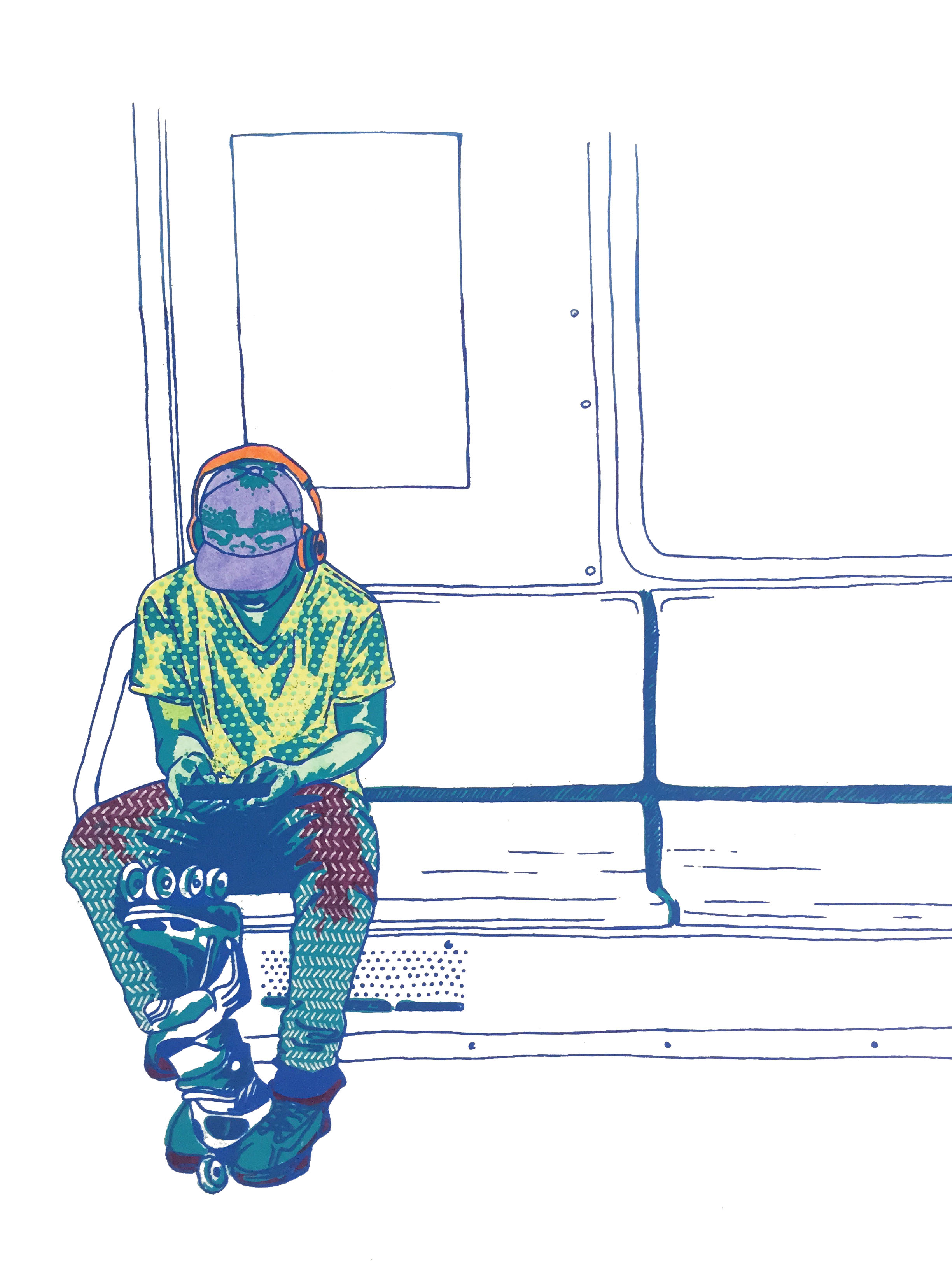 Subway Series Screenprint; ink on paper 2015 11.5 x 15 in 