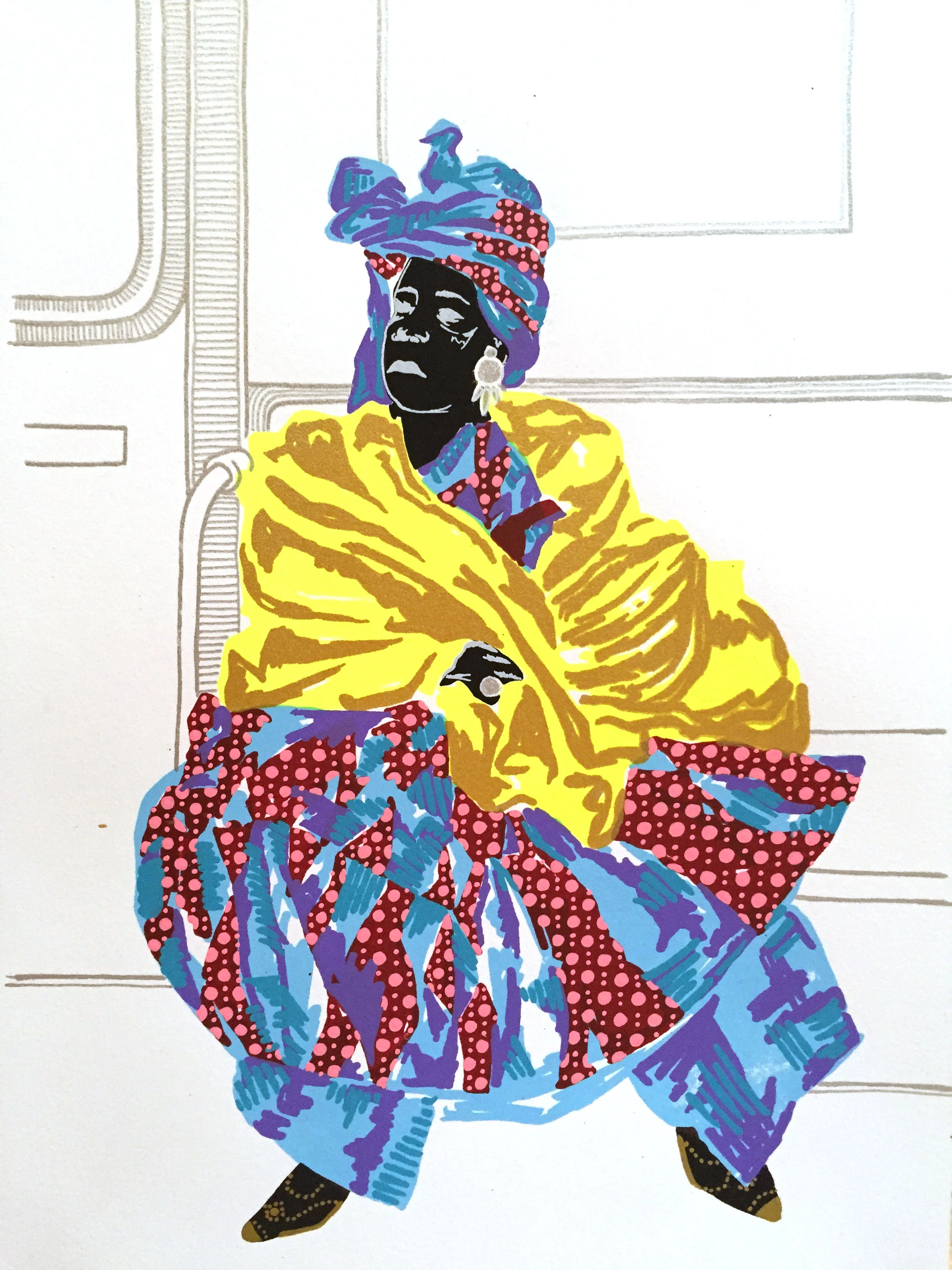 Screenprint, Ink on Paper 2015 11.5 x 15 in