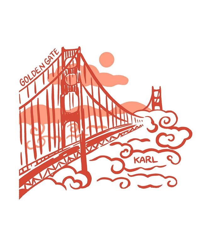 A few details from my SF towel- which ones do you like best? My personal favorite spot illo is the hippies ✌🏼🌸 #sanfrancisco #teatowel #goldengatebridge #illustration #haightashbury