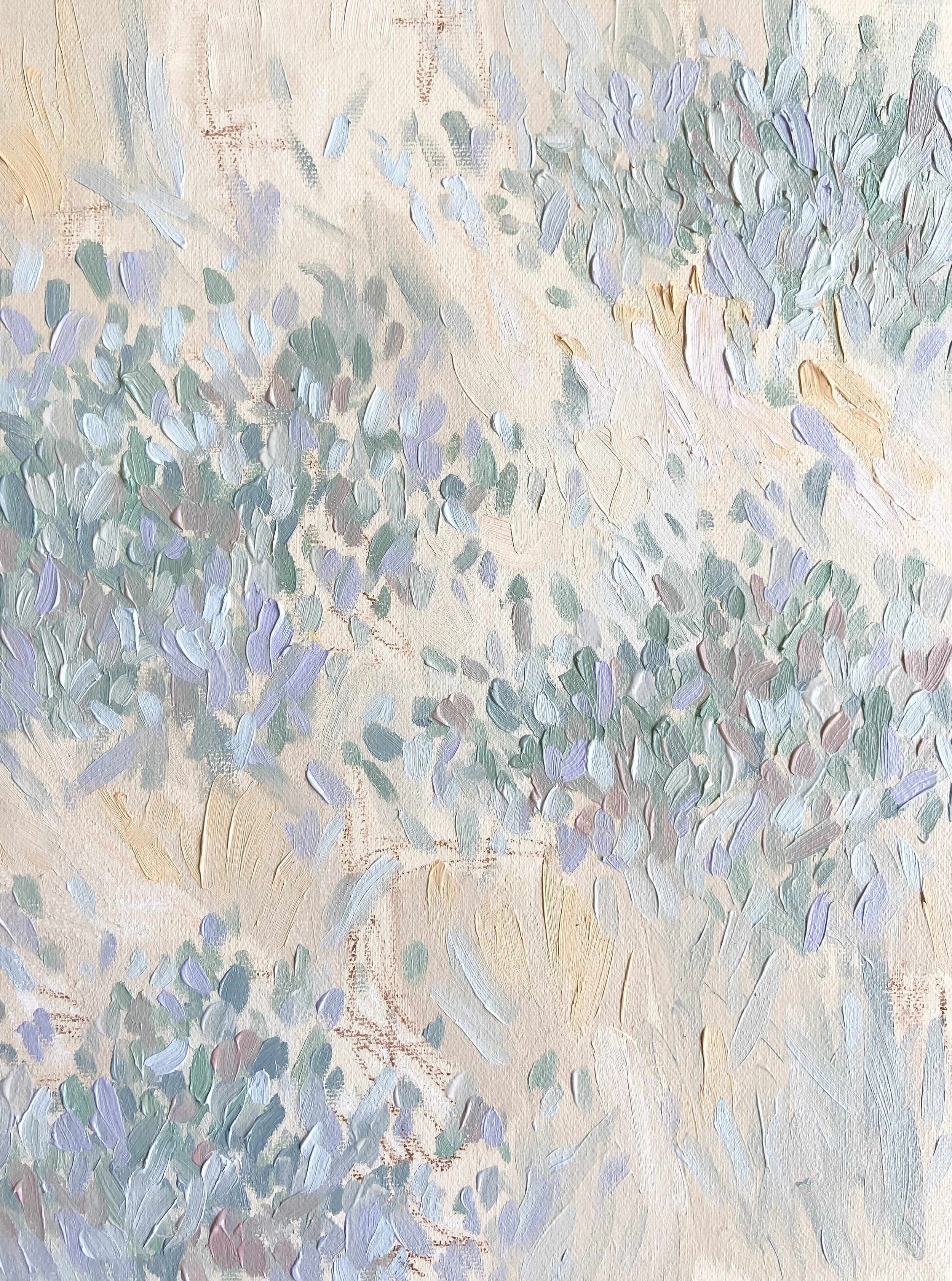 PERIWINKLE PARADE oil on canvas 12 x 9 inches