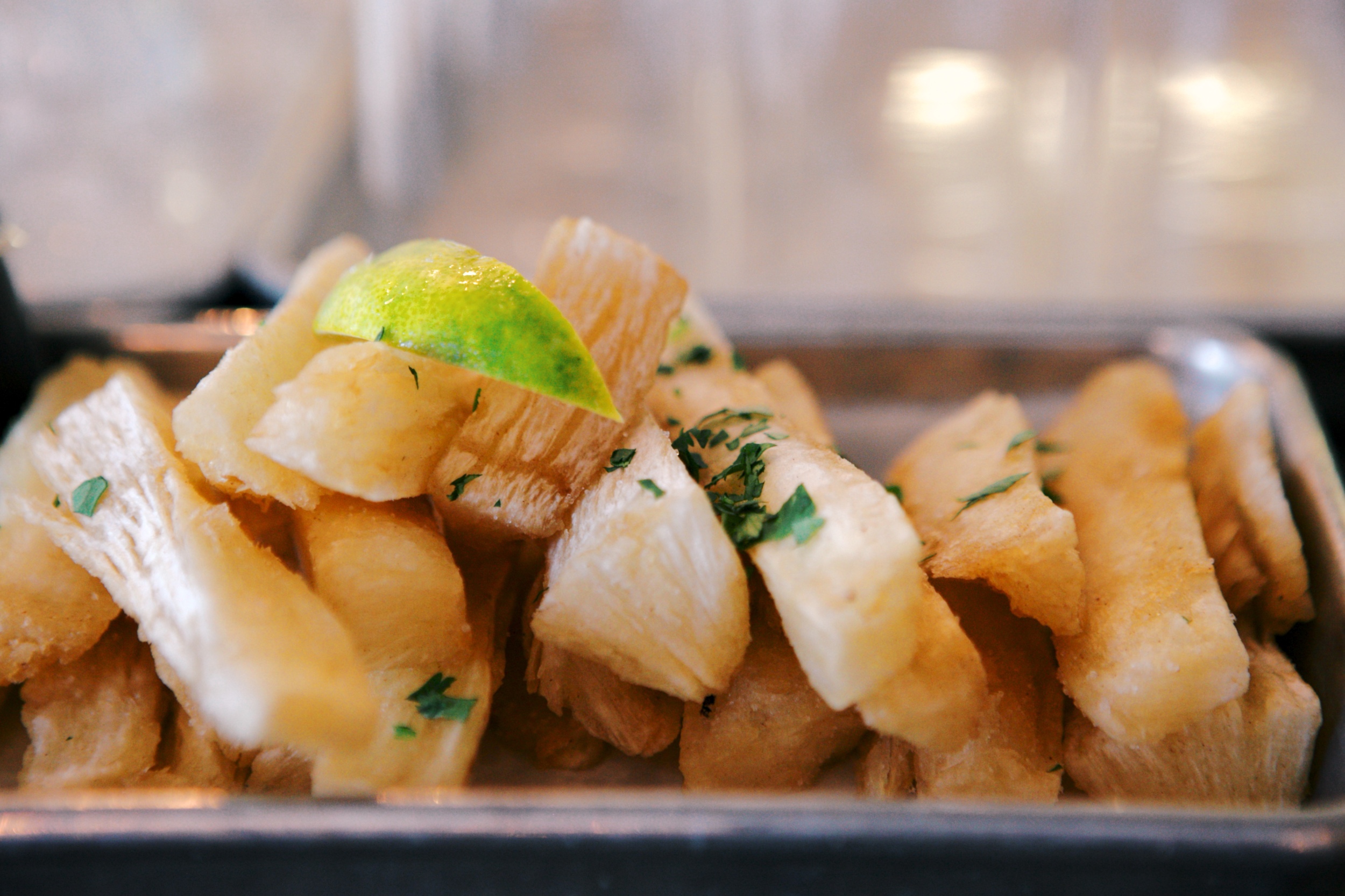 The yucca fries at Black Bean Deli! Crispy and flavorful. What dreams are made of, y'all!