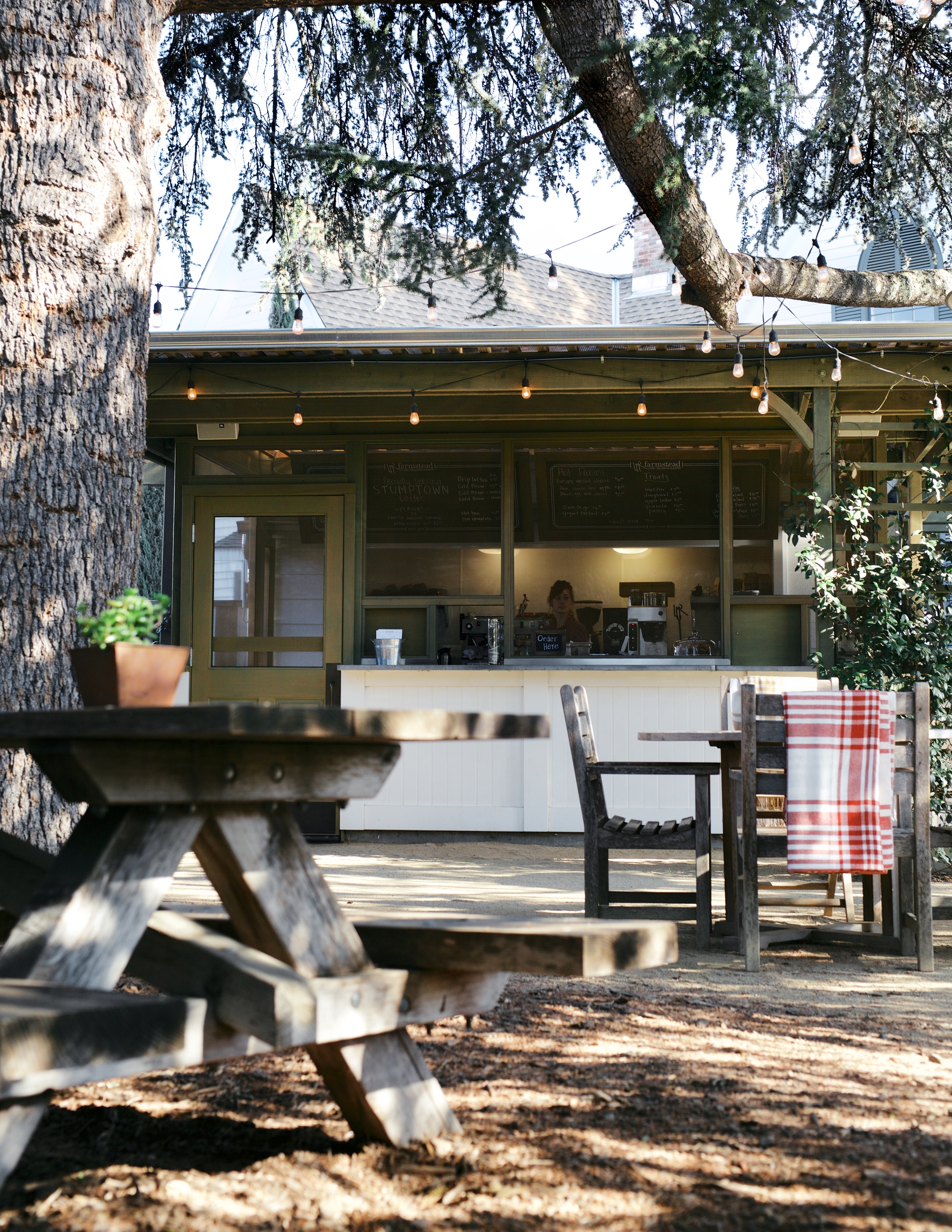 Farm to table at it’s best, Farmstead in St. Helena is one of my favorite spots to hang out and have a cozy cup of morning coffee. Their adorable outdoor cafe sits underneath towering redwoods and is open daily.