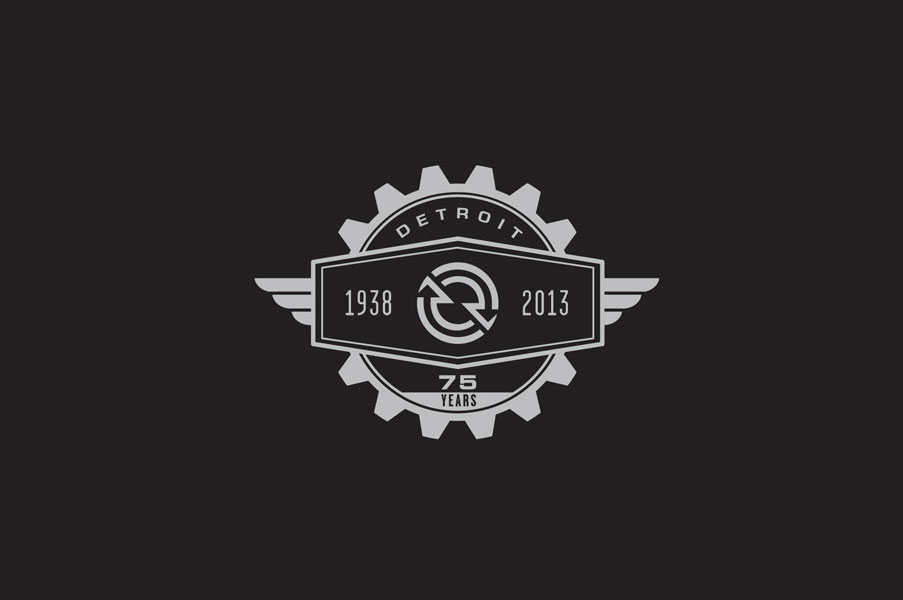 DETROIT ENGINES 75 ANNIVERSARY LOGO