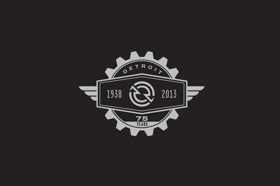 DETROIT ENGINES 75 ANNIVERSARY LOGO