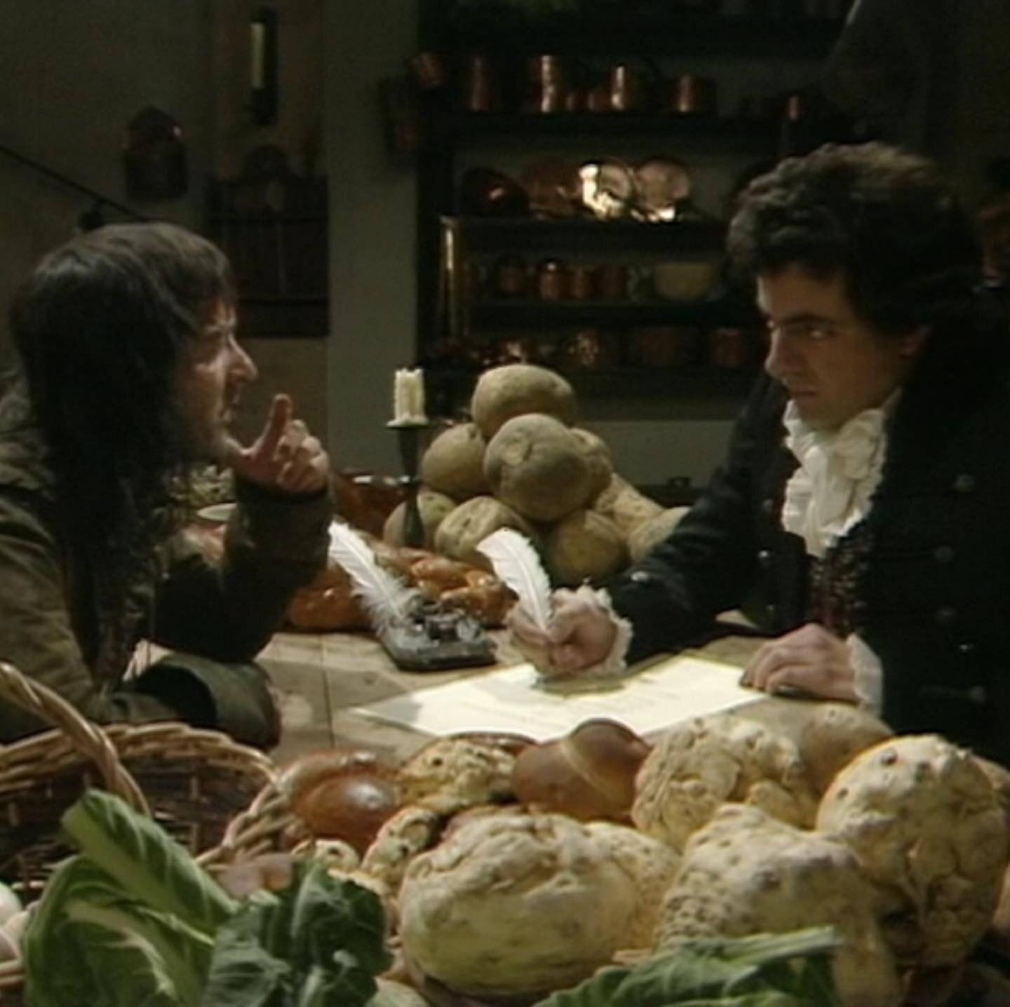 We always knew The Ugly One had star quality... thanks to one of our team Theo Perowne for this &lsquo;celebrity&rsquo; celeriac spot in the much adored Blackadder back in the 80s. Perhaps Blackadder and Baldrick were writing down a recipe for a deli