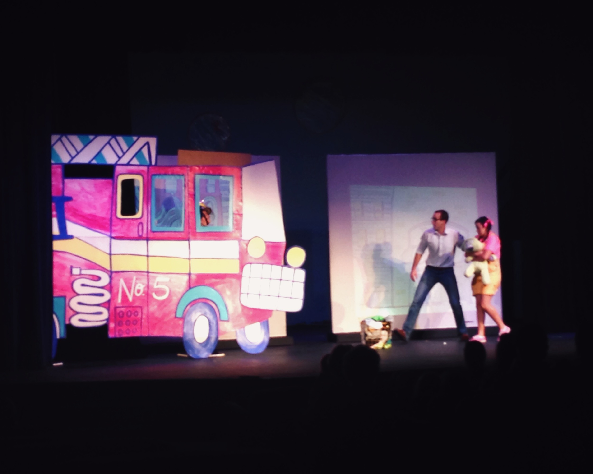 First night rehearsing with the firetruck.