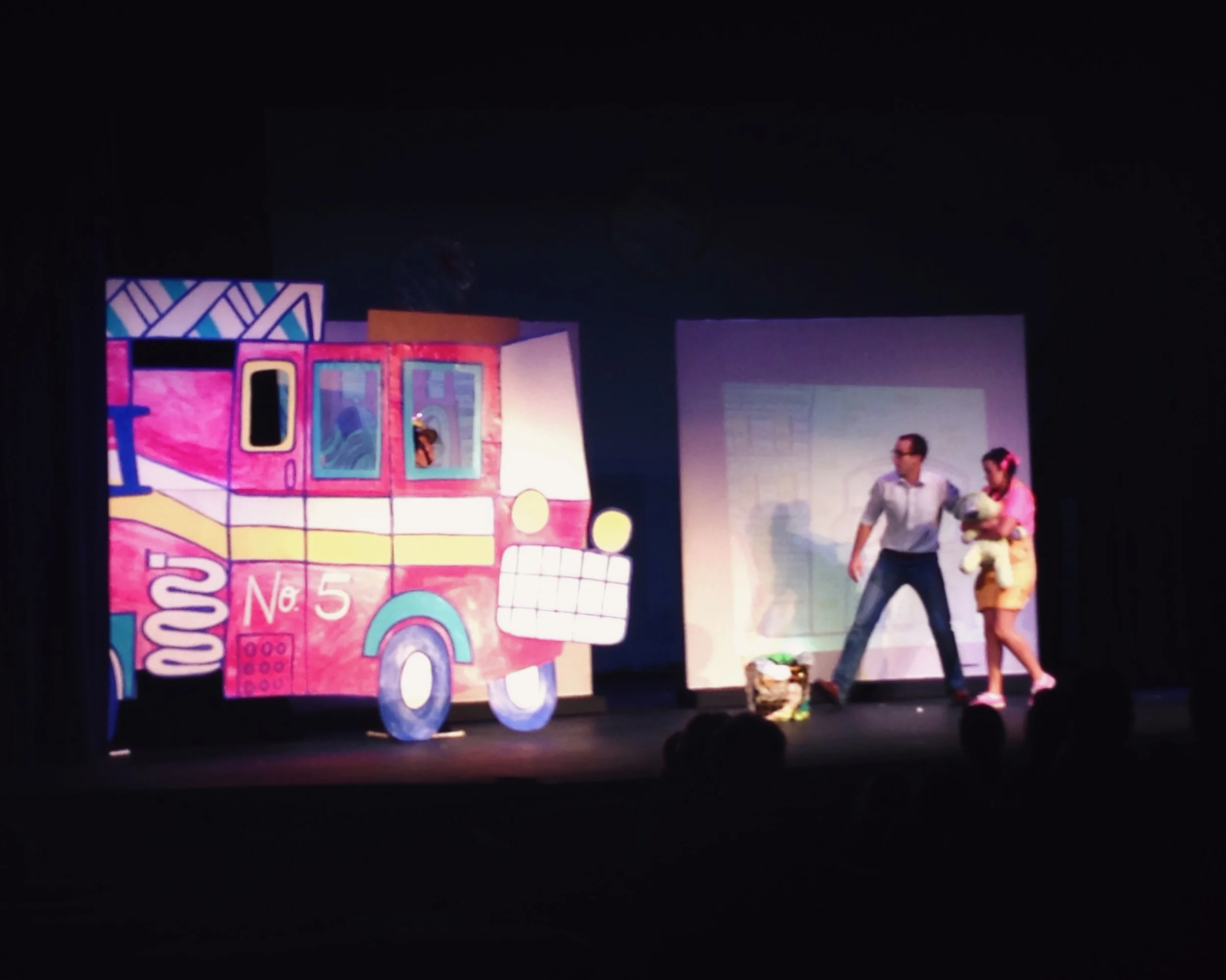 First night rehearsing with the firetruck.