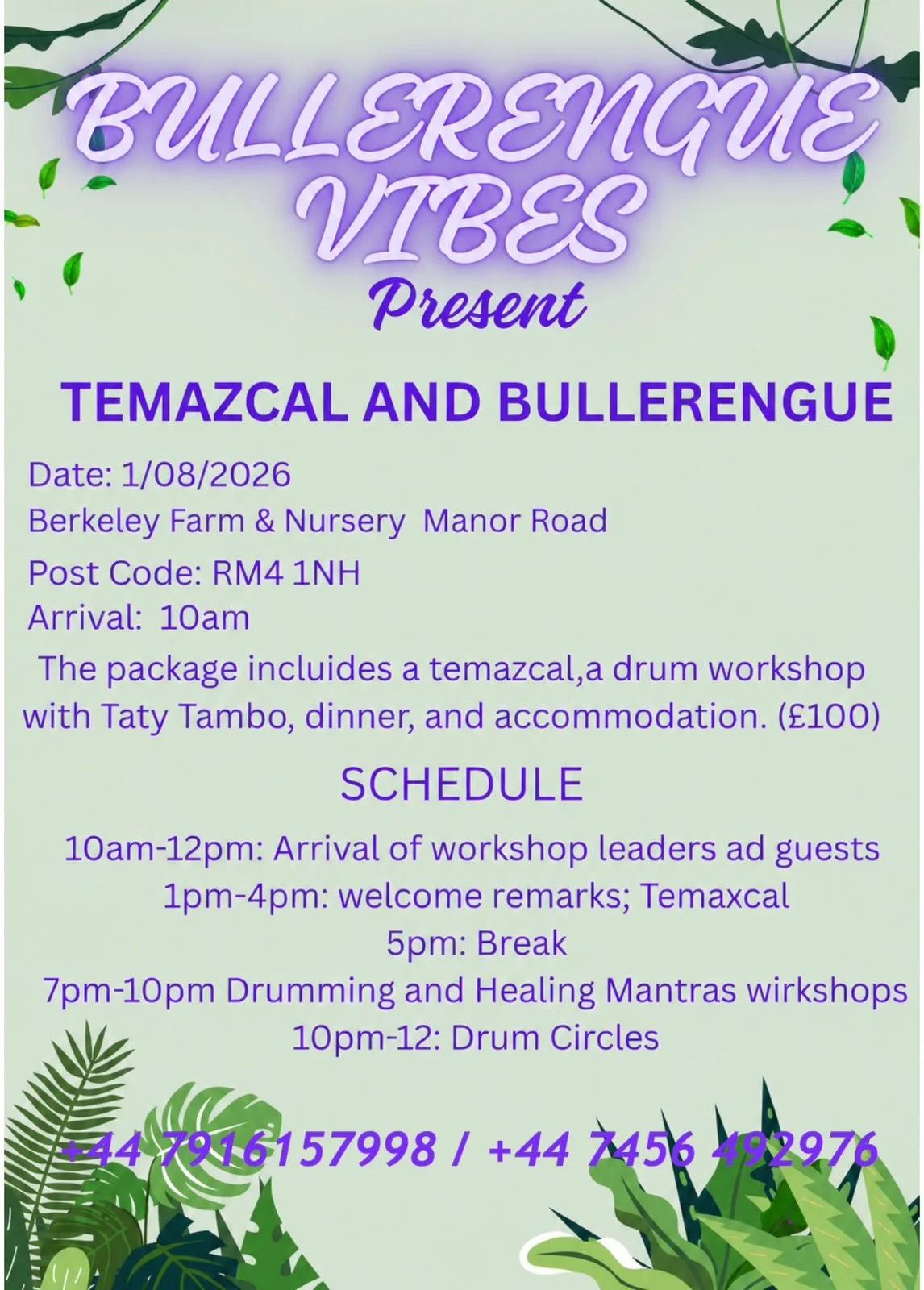 ​🌿 Temazcal and Bullerengue Retreat 🌿