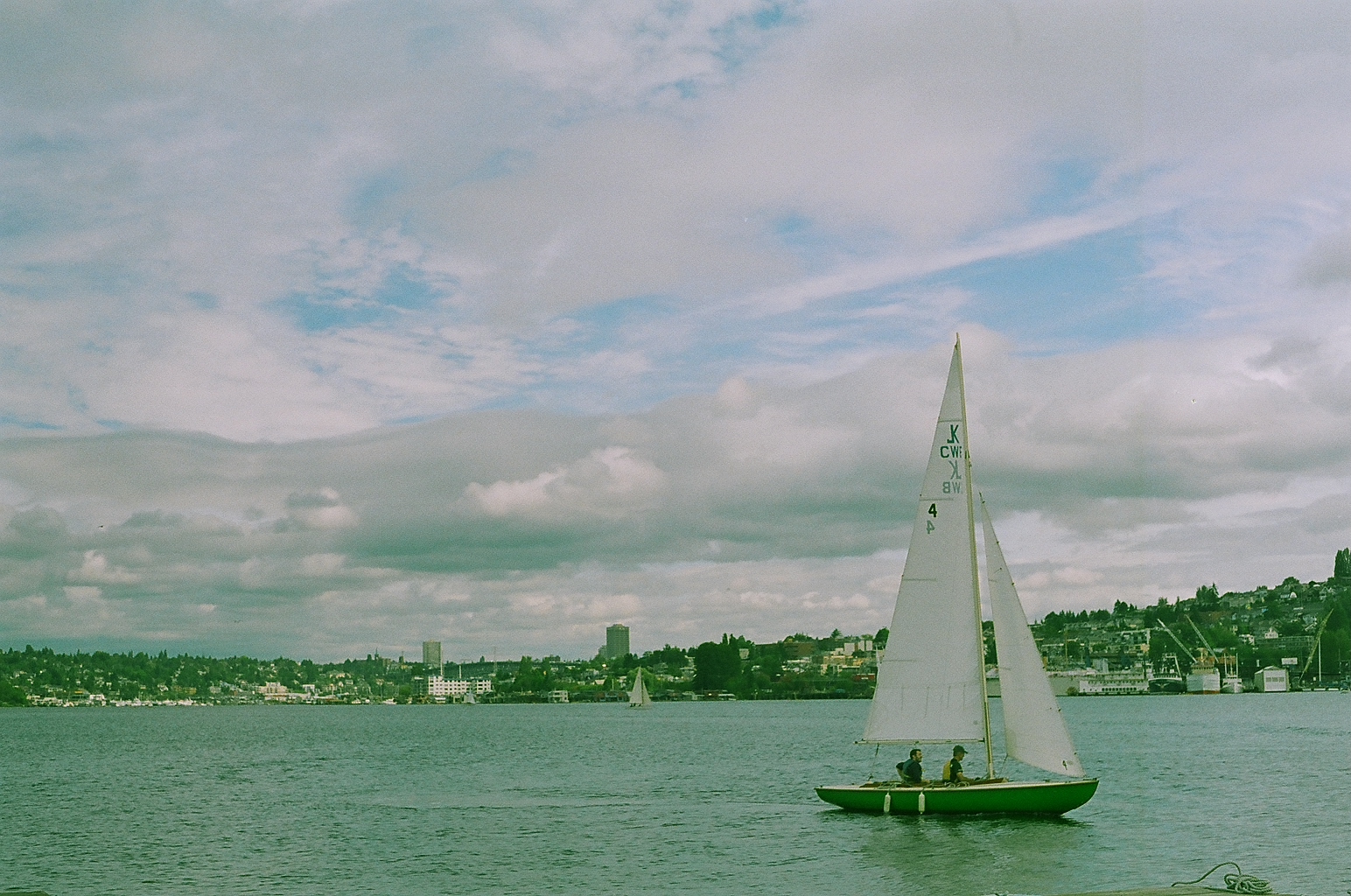  Looking north from South Lake Union  Seattle, WA     Olympus OM-1N  Expired Kodak Gold film 