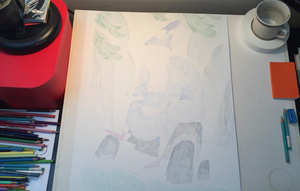 3. Tight Colored Pencils on Illustration Board