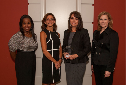 Lesley with NIU Law Award