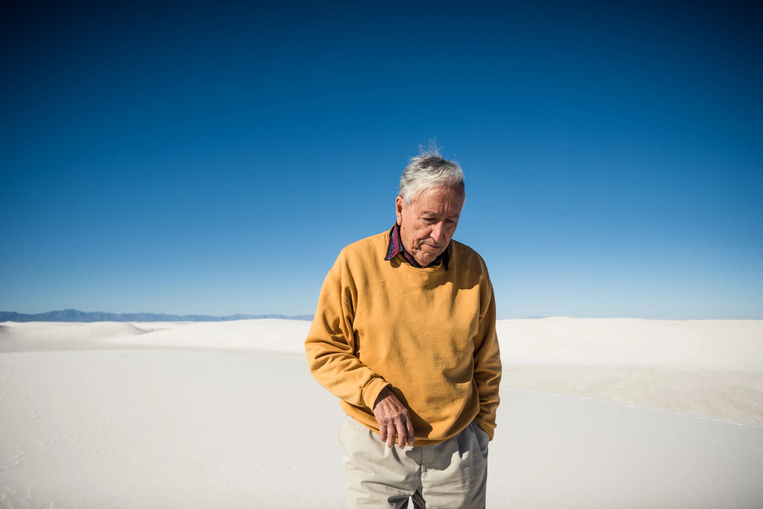 My father, Sylvester Raymond Mireles, at the White Sands, New Mexico.