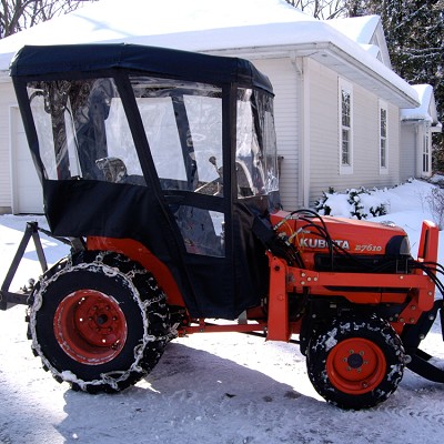 Aftermarket cabs can be great to keep you warm in the winter! 