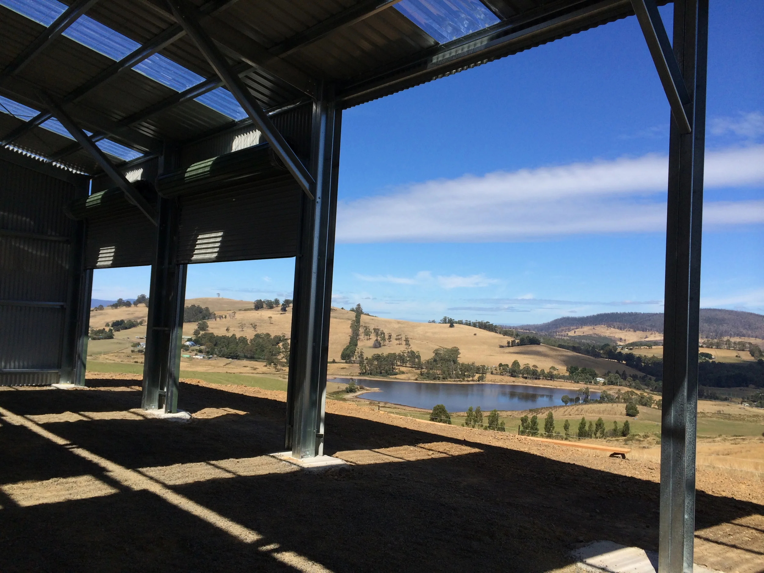 The shed is up and the view is spectacular - 1 March 2014