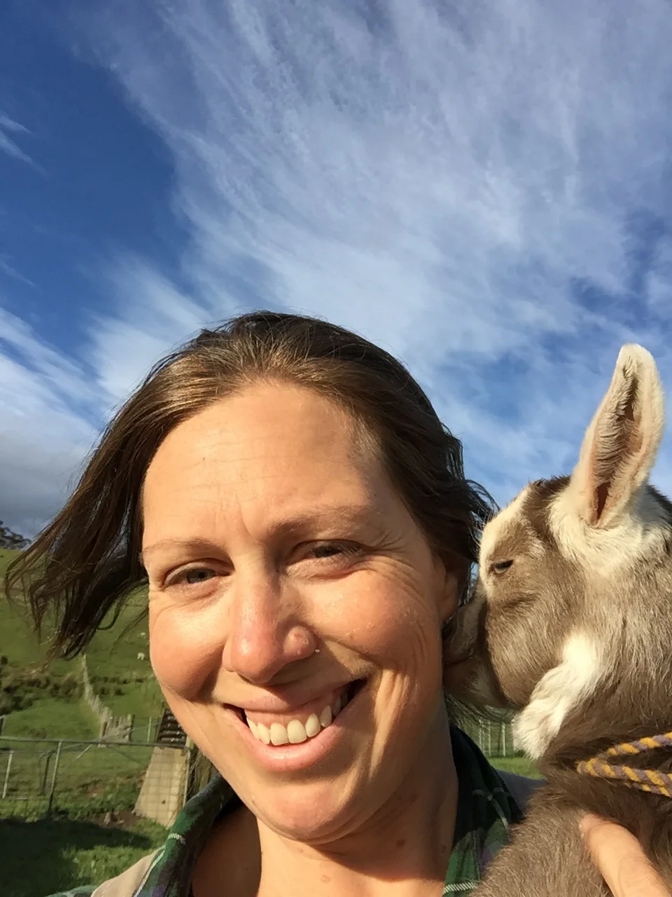 Goat cuddles.