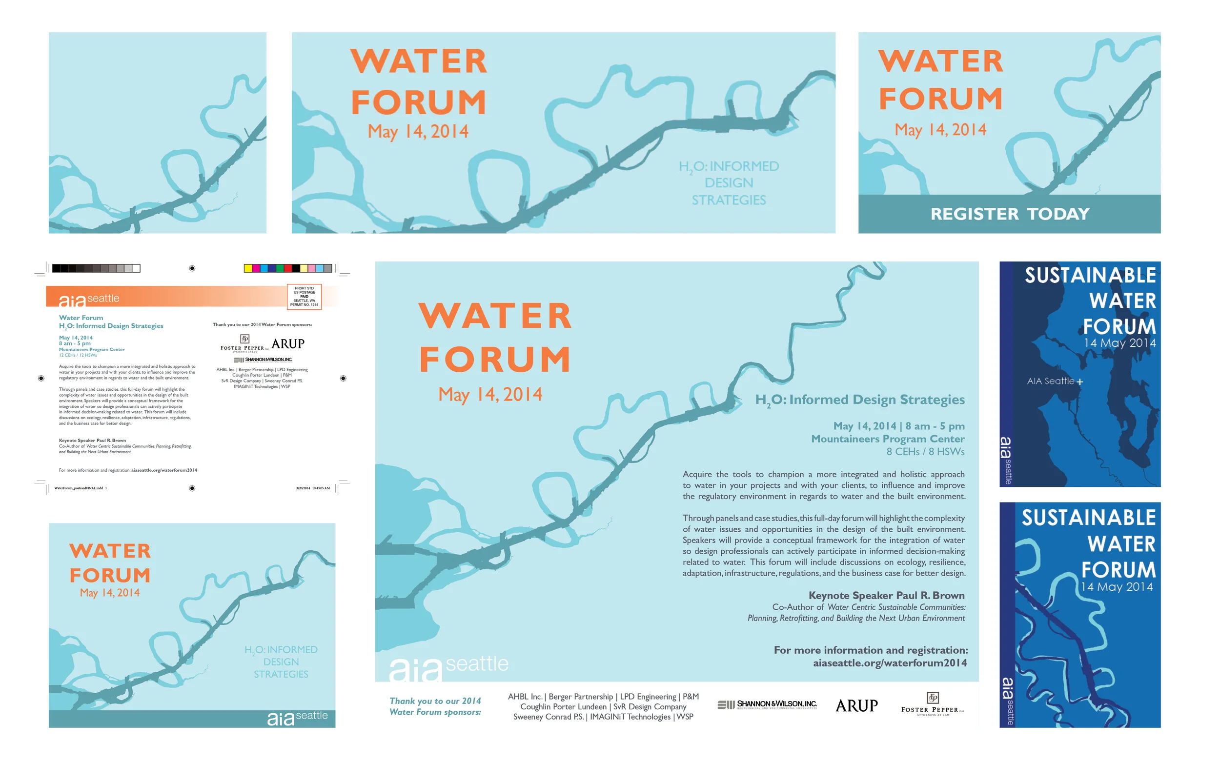Water Forum print and web graphics
