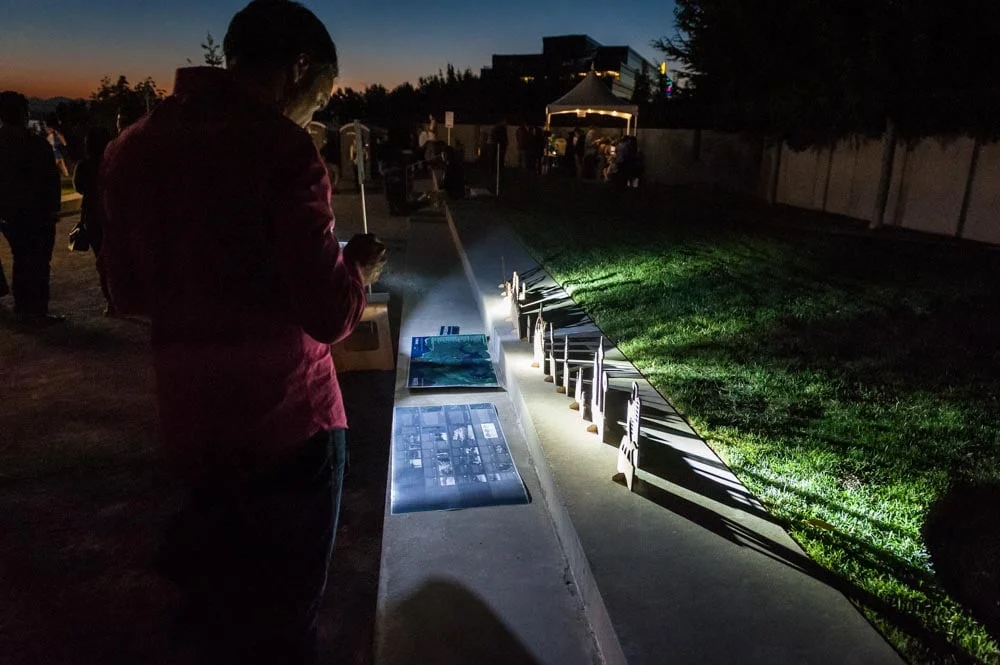 visitors interacting with the installation