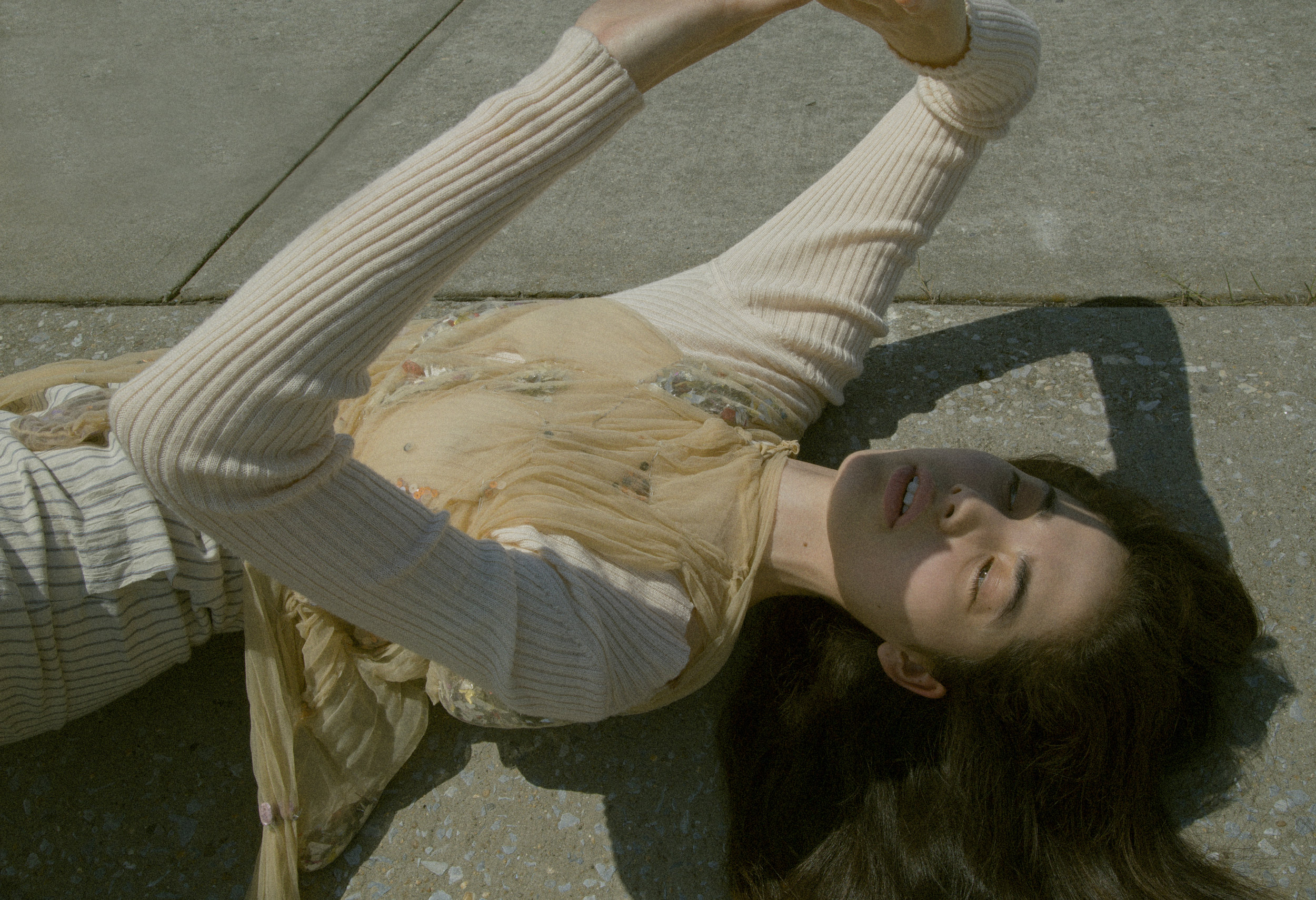 veda knit sweater, sophie andes-gascon top, pants from tV archive