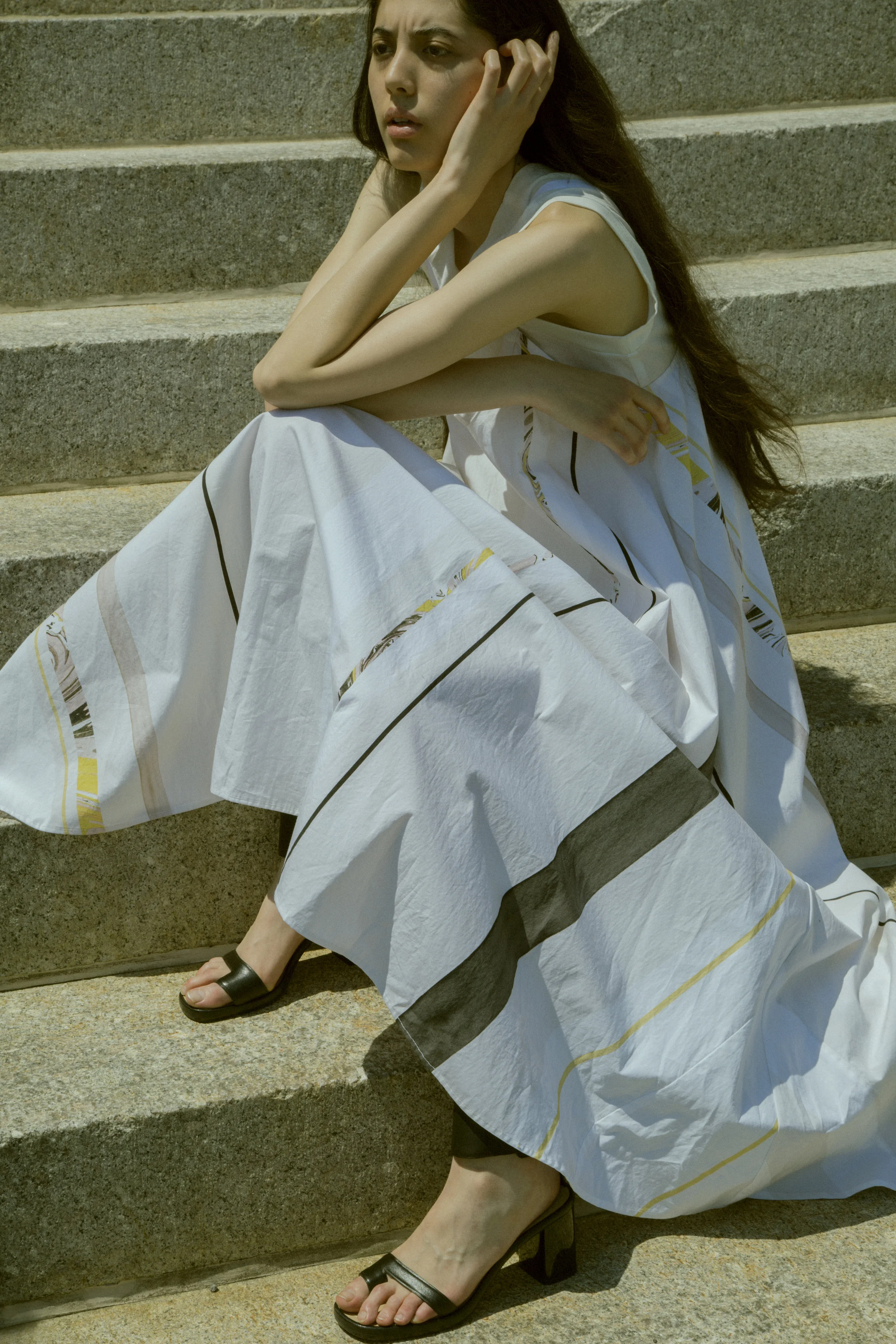 veda dress, not sleeveless top, shoes from t V archive