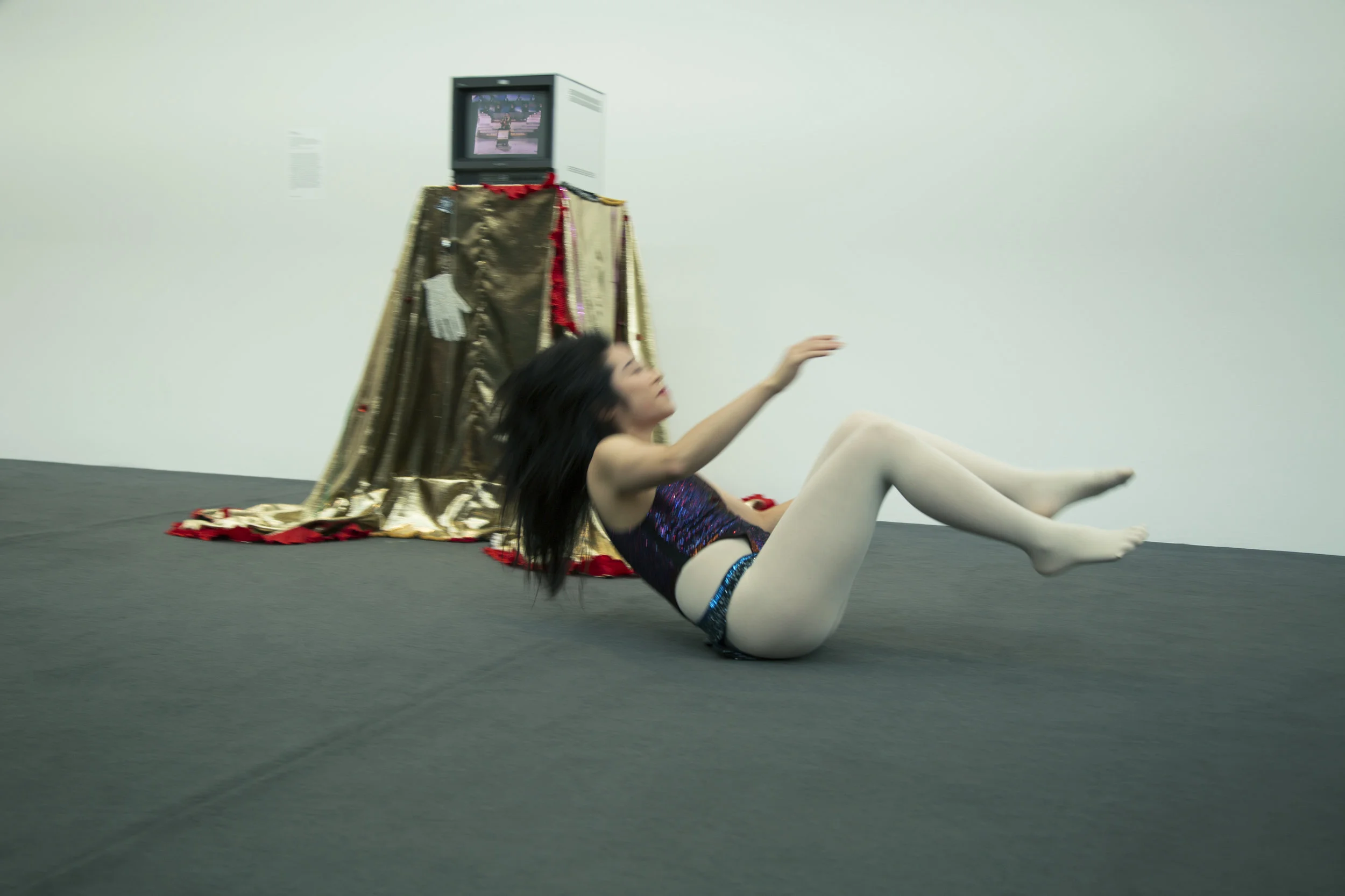 mary katrantzou bodysuit, tights from tV archive